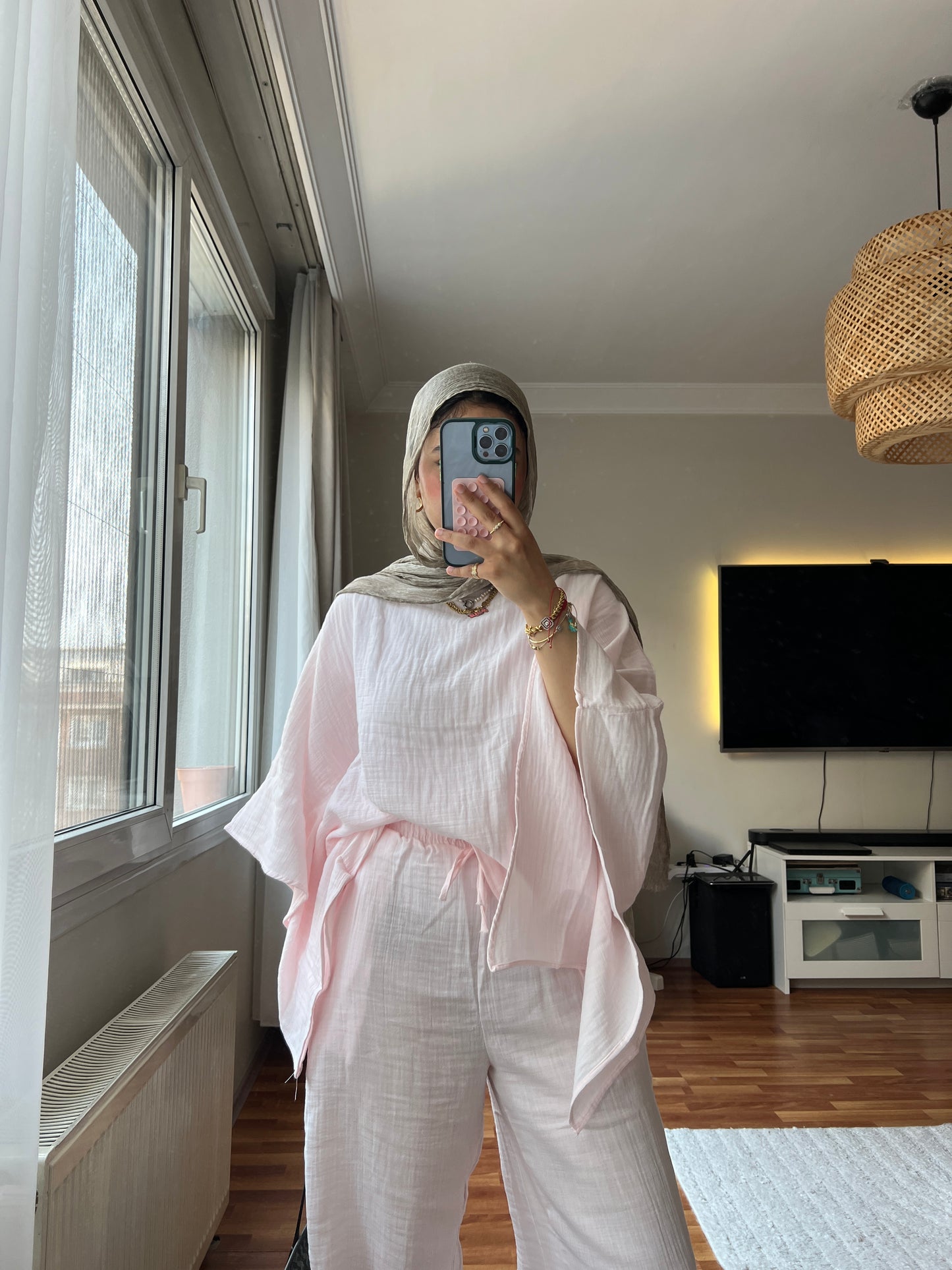 Linen Grace Set in powder pink