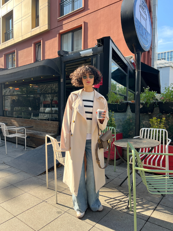 Trench Coat In Beige