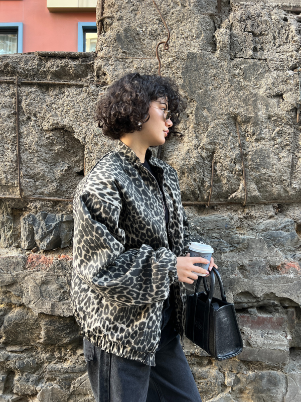 Denim Leopard Jacket