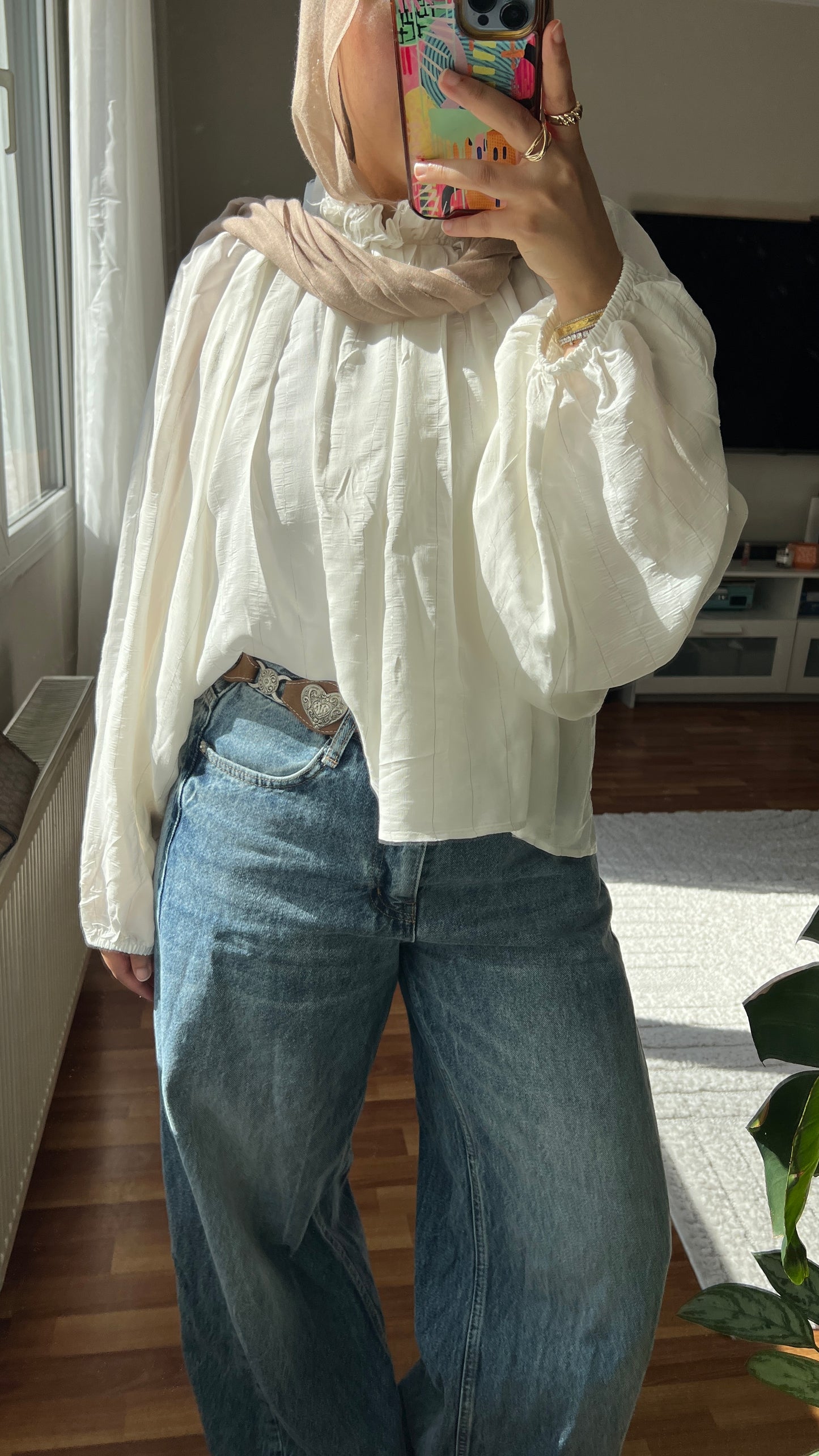 Silken Linen Glow Blouse