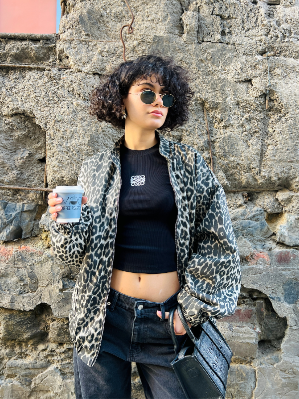 Denim Leopard Jacket