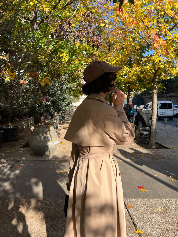Trench Coat In Camel