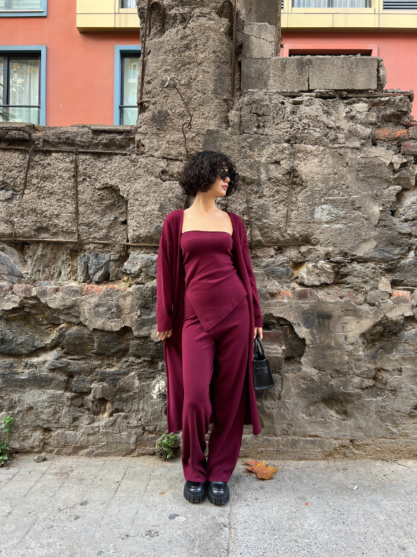 3 In 1 Burgundy Set