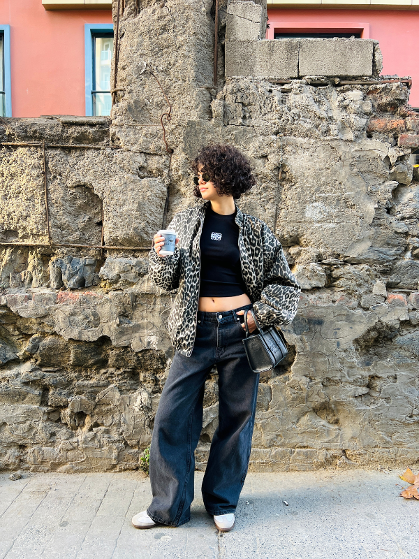 Denim Leopard Jacket