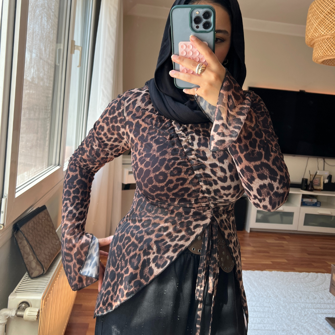 leopard blouse