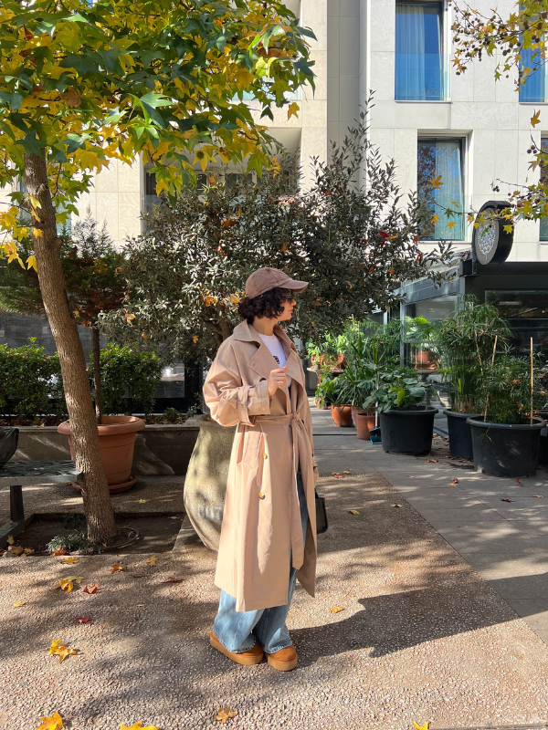 Trench Coat In Camel