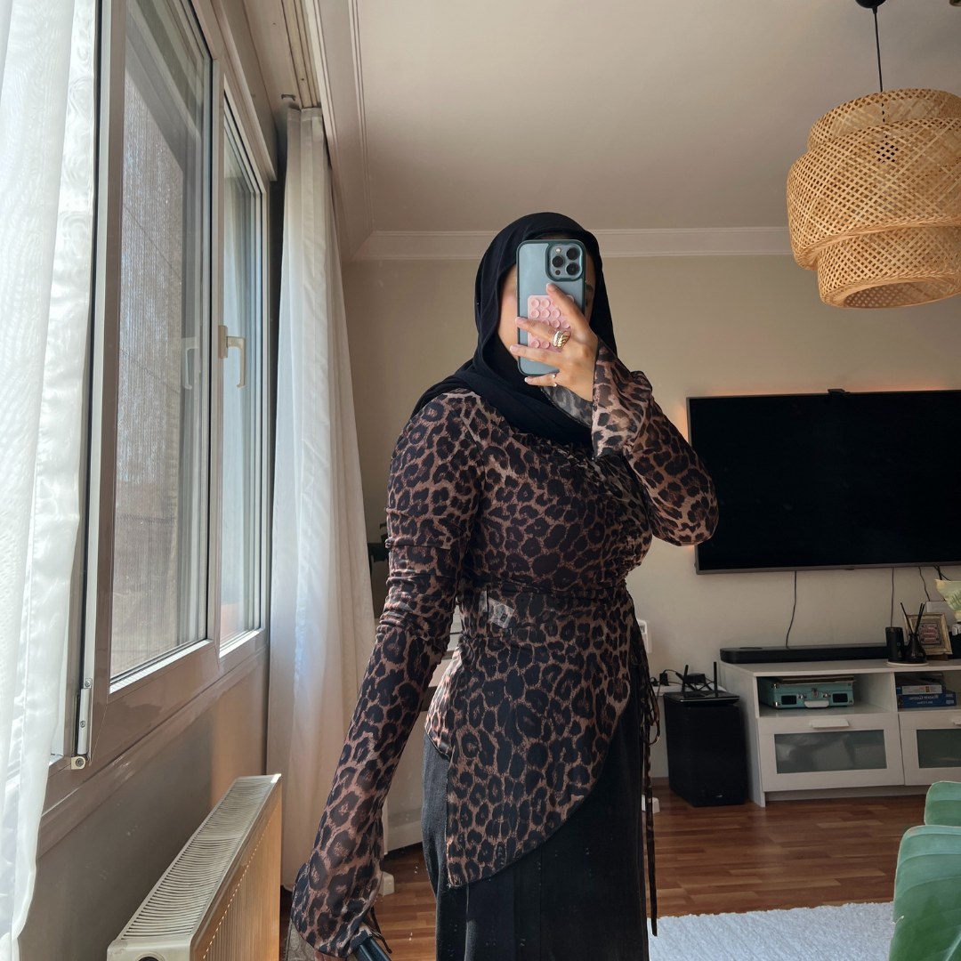 leopard blouse
