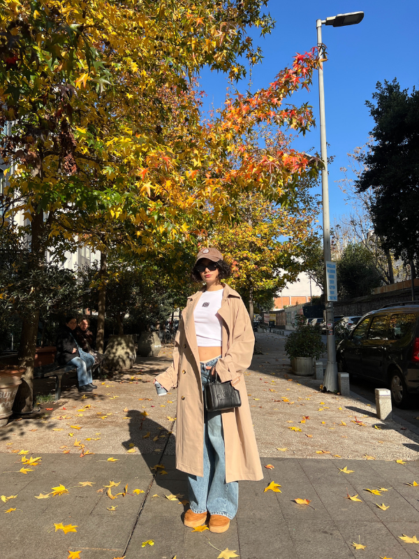 Trench Coat In Camel