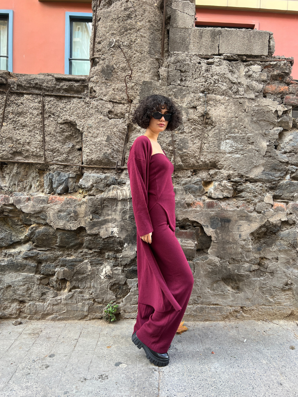 3 In 1 Burgundy Set