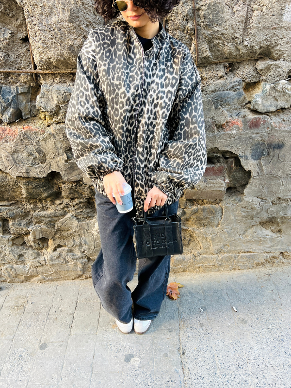 Denim Leopard Jacket