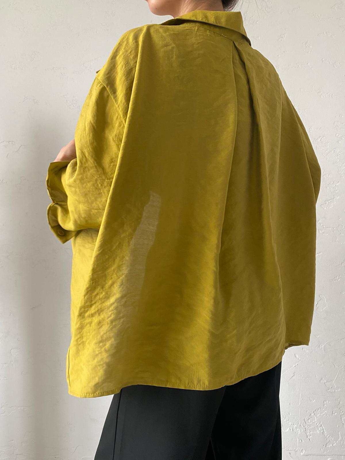 Flowy Modal Shirt – Olive Lime