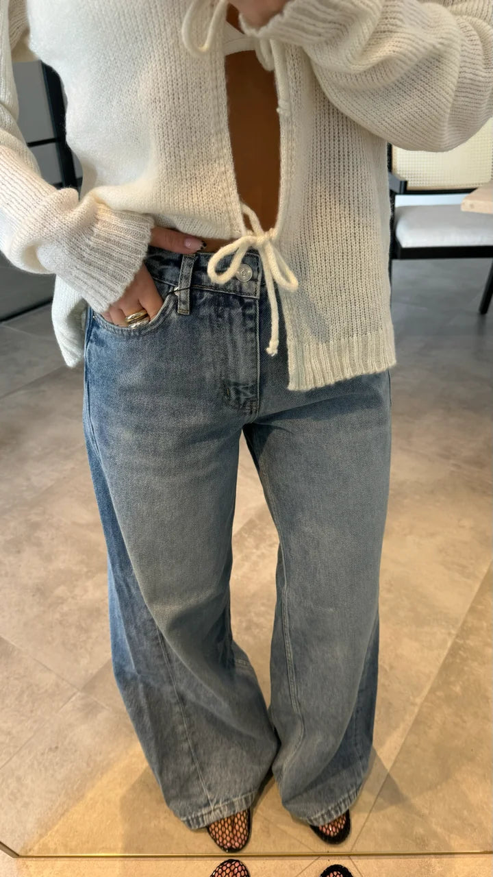 Dark iced denim