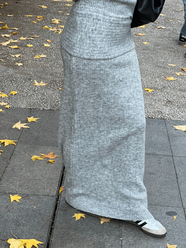 Off Shoulder Set In Grey