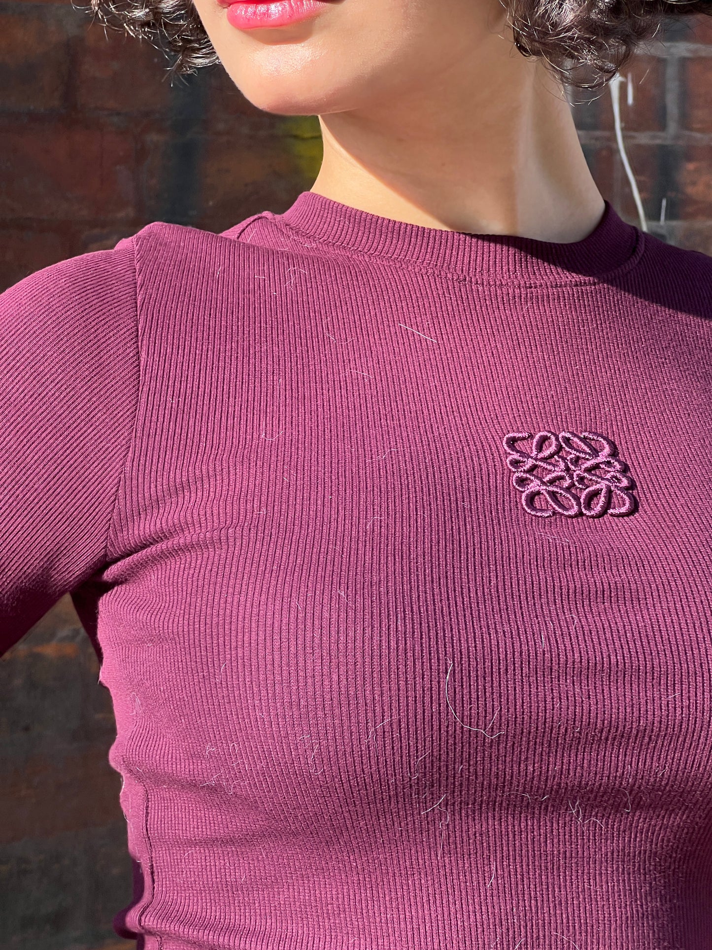 Mulberry Ribbed Cotton Top