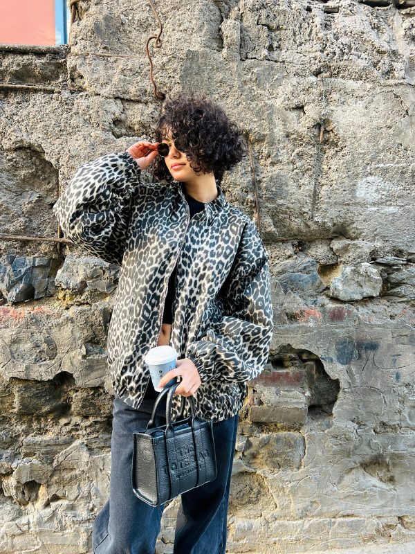 Denim Leopard Jacket