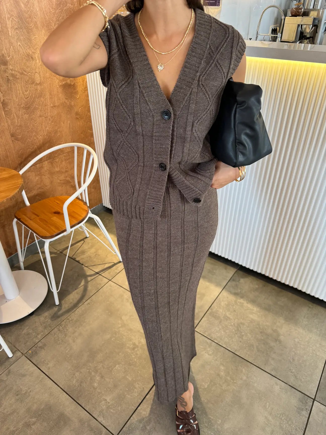 Vest skirt set