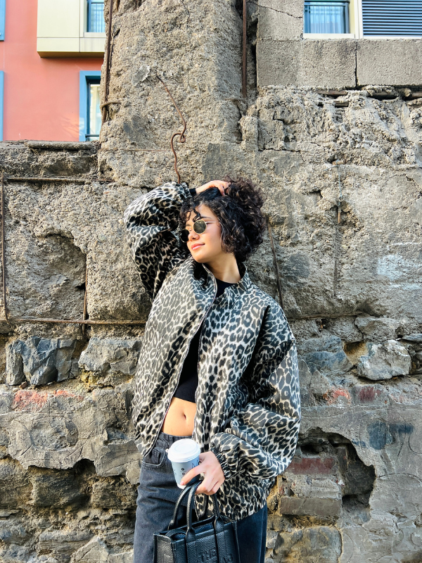 Denim Leopard Jacket