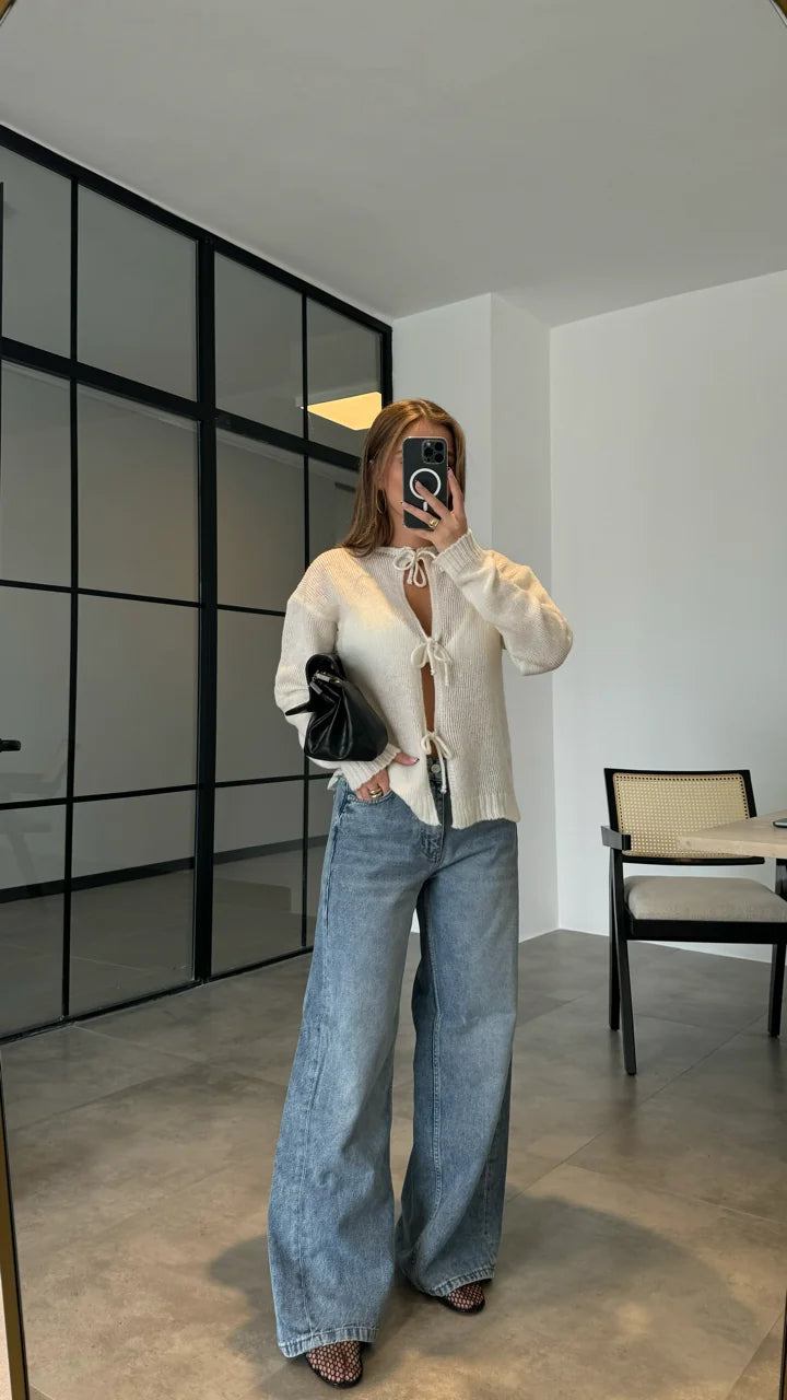 Dark iced denim