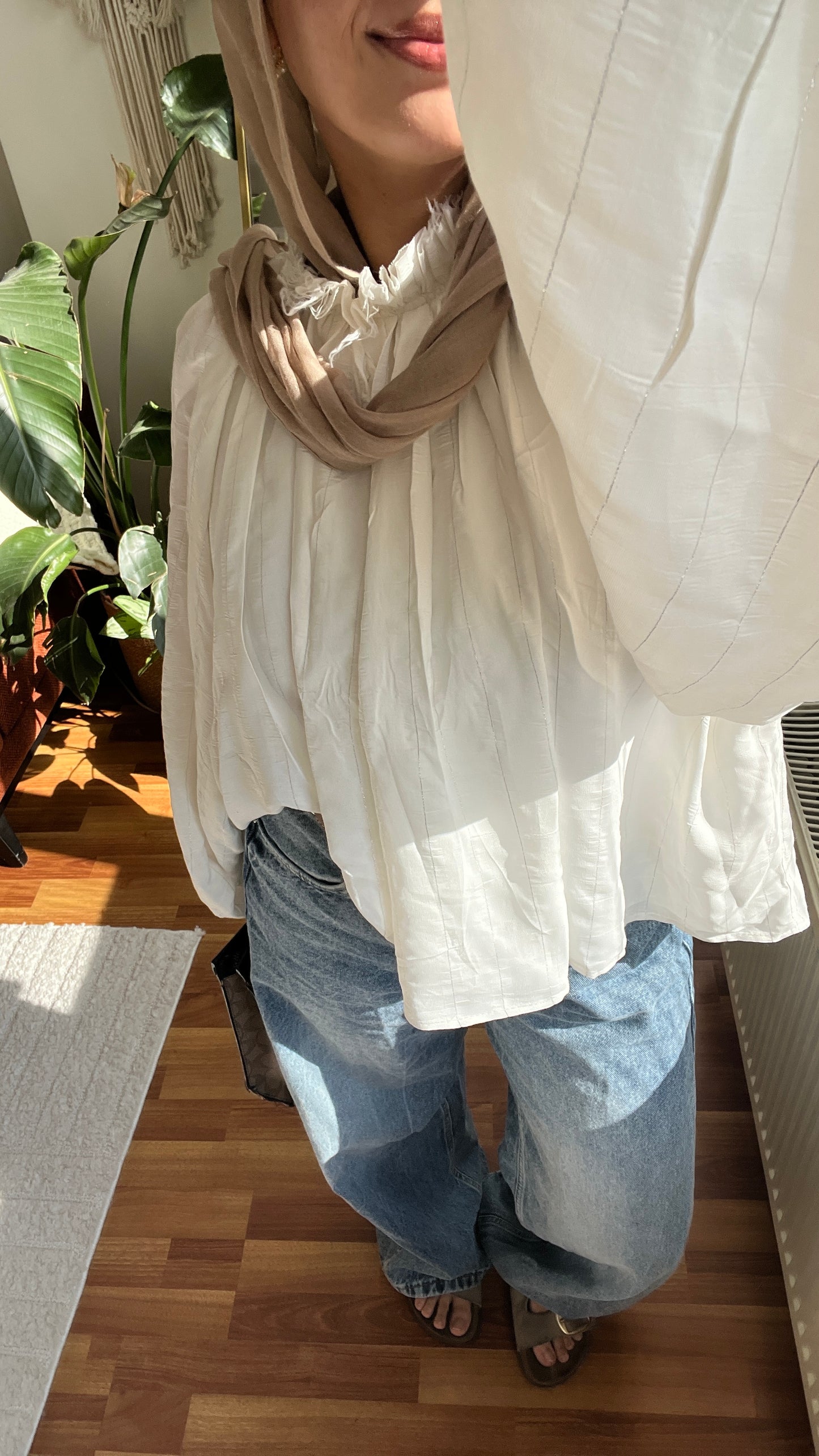 Silken Linen Glow Blouse