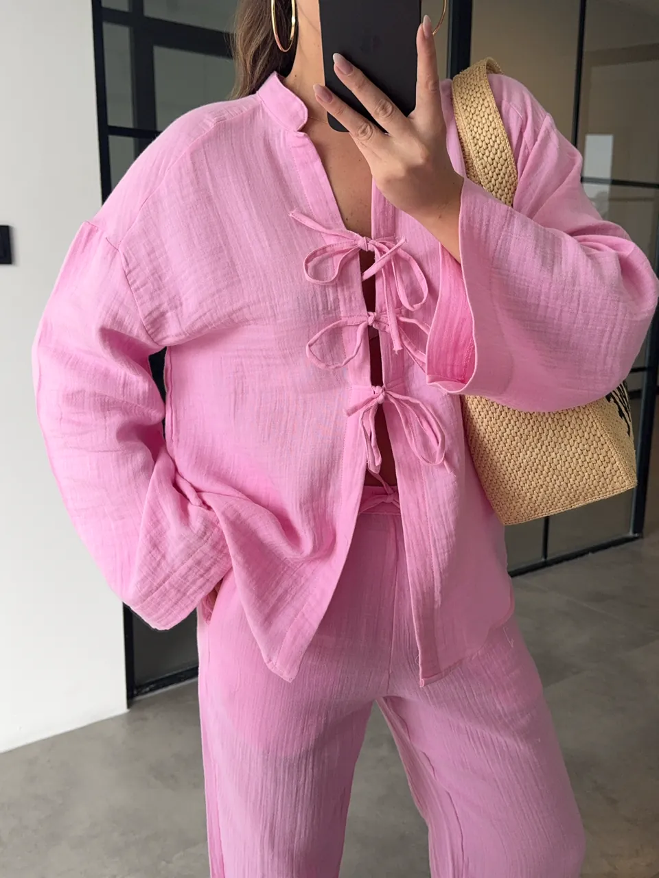 Tied set in pink