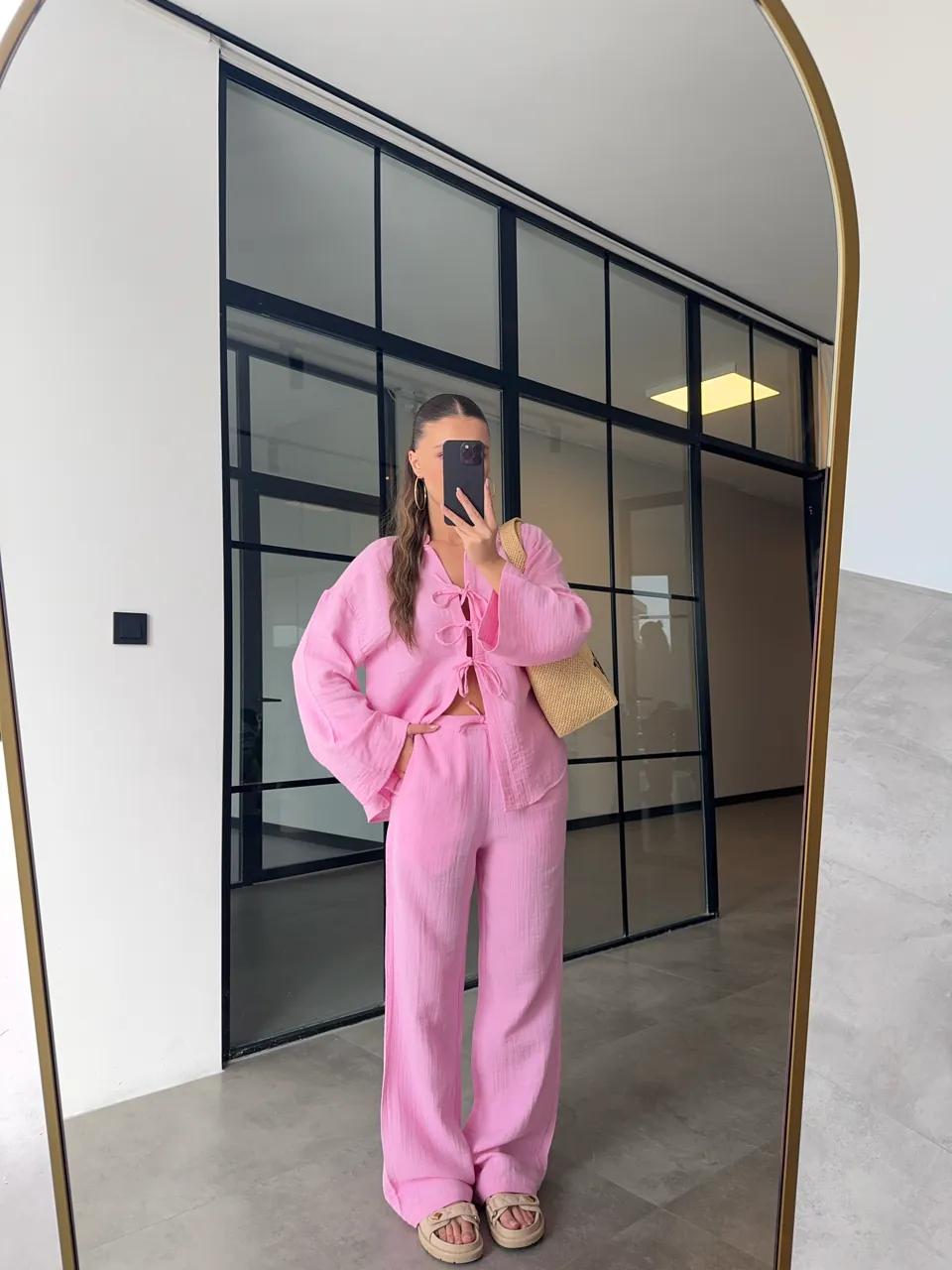 Tied set in pink