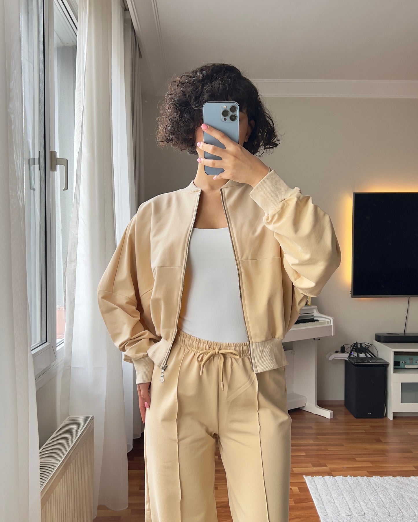 Beige casual set