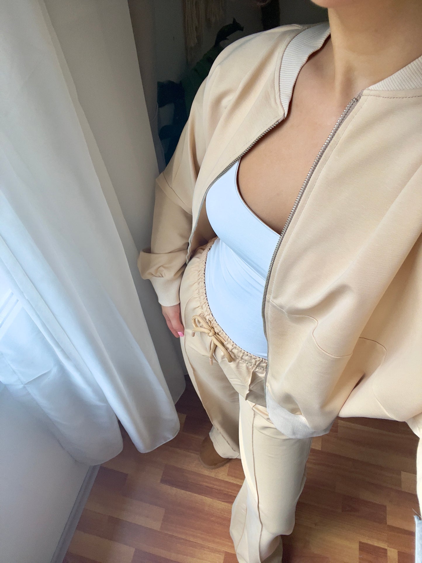 Beige casual set