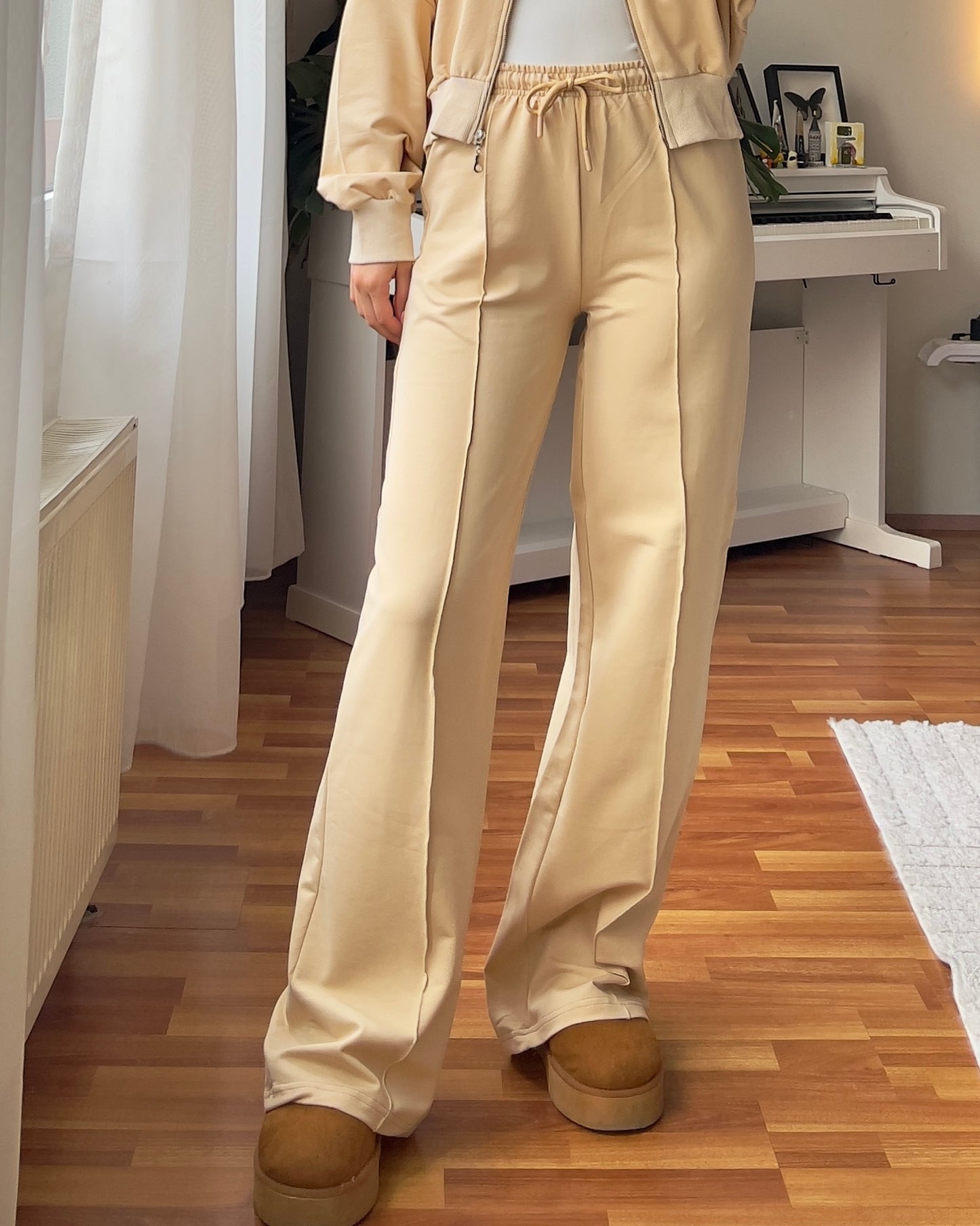 Beige casual set