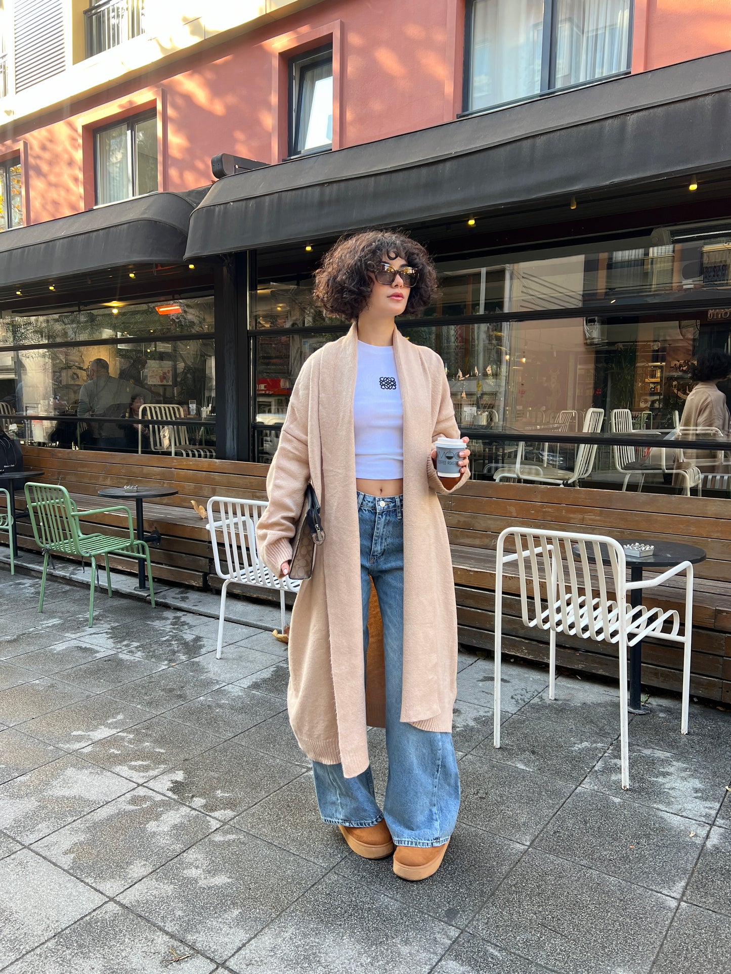 Relaxed Fit Kimonos in beige