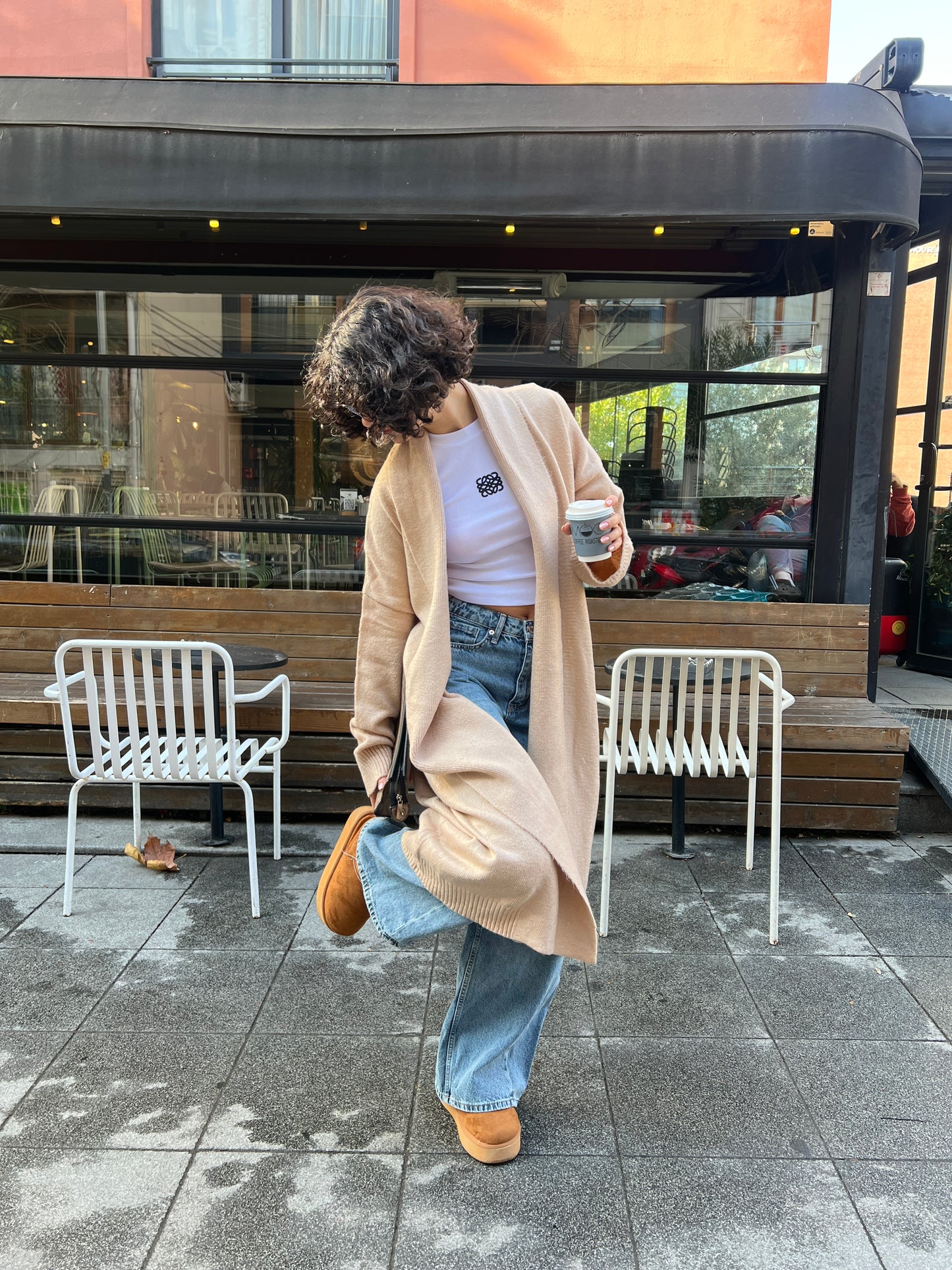 Relaxed Fit Kimonos in beige