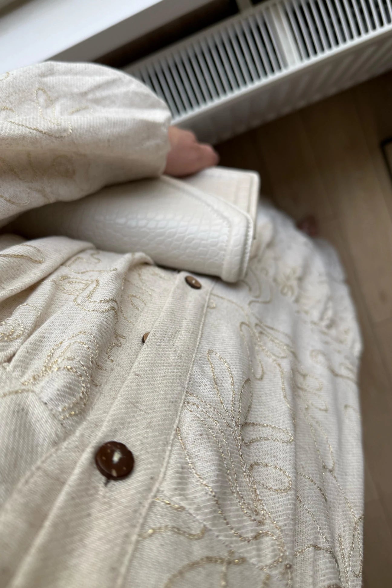 Embroidered linen dress