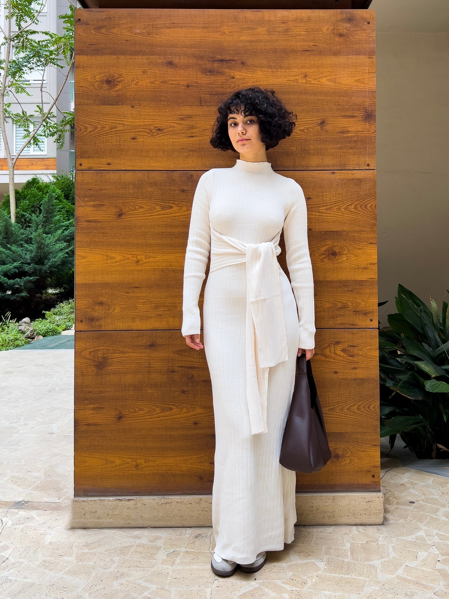 Creamy Wrap Dress