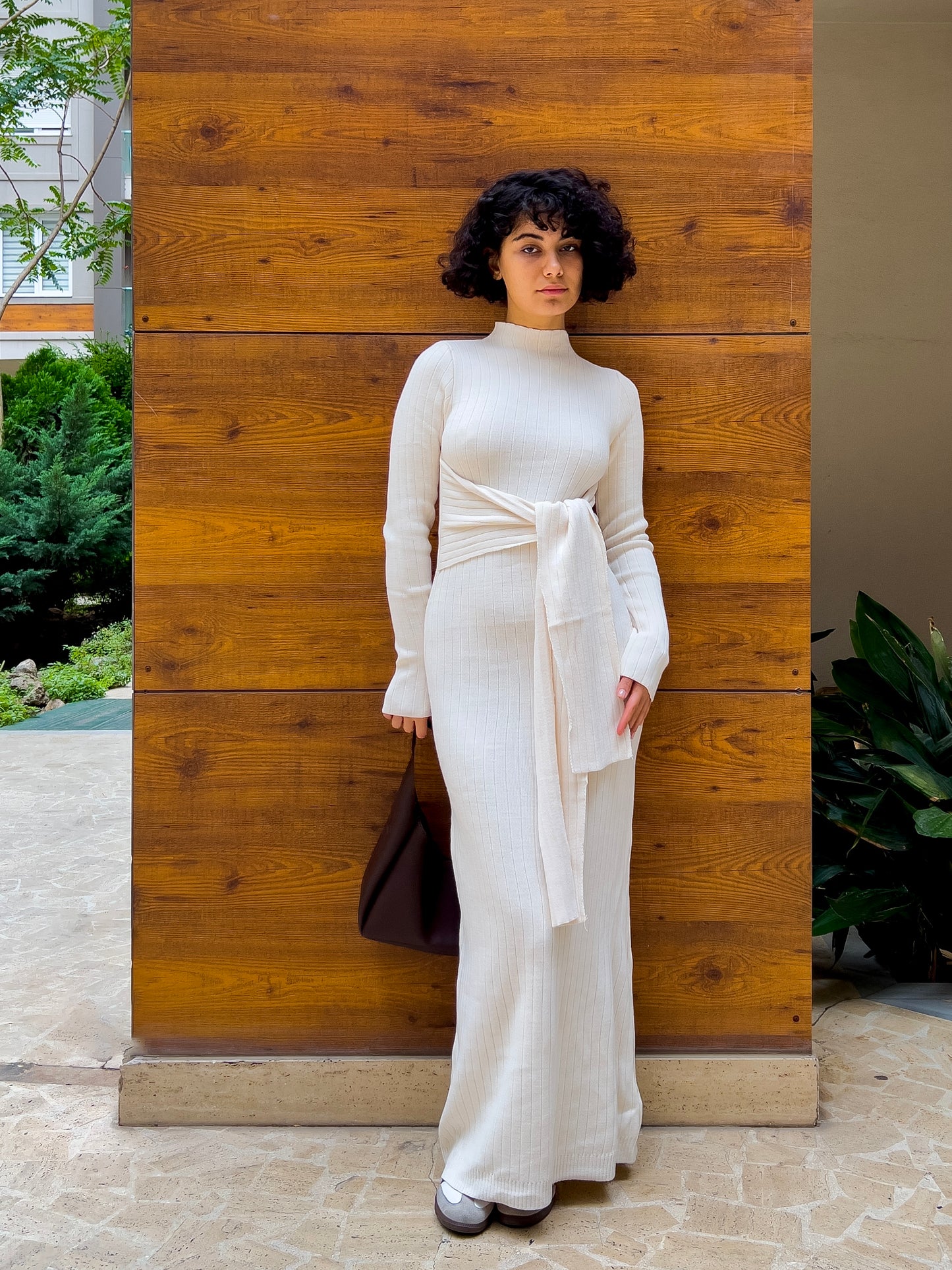 Creamy Wrap Dress