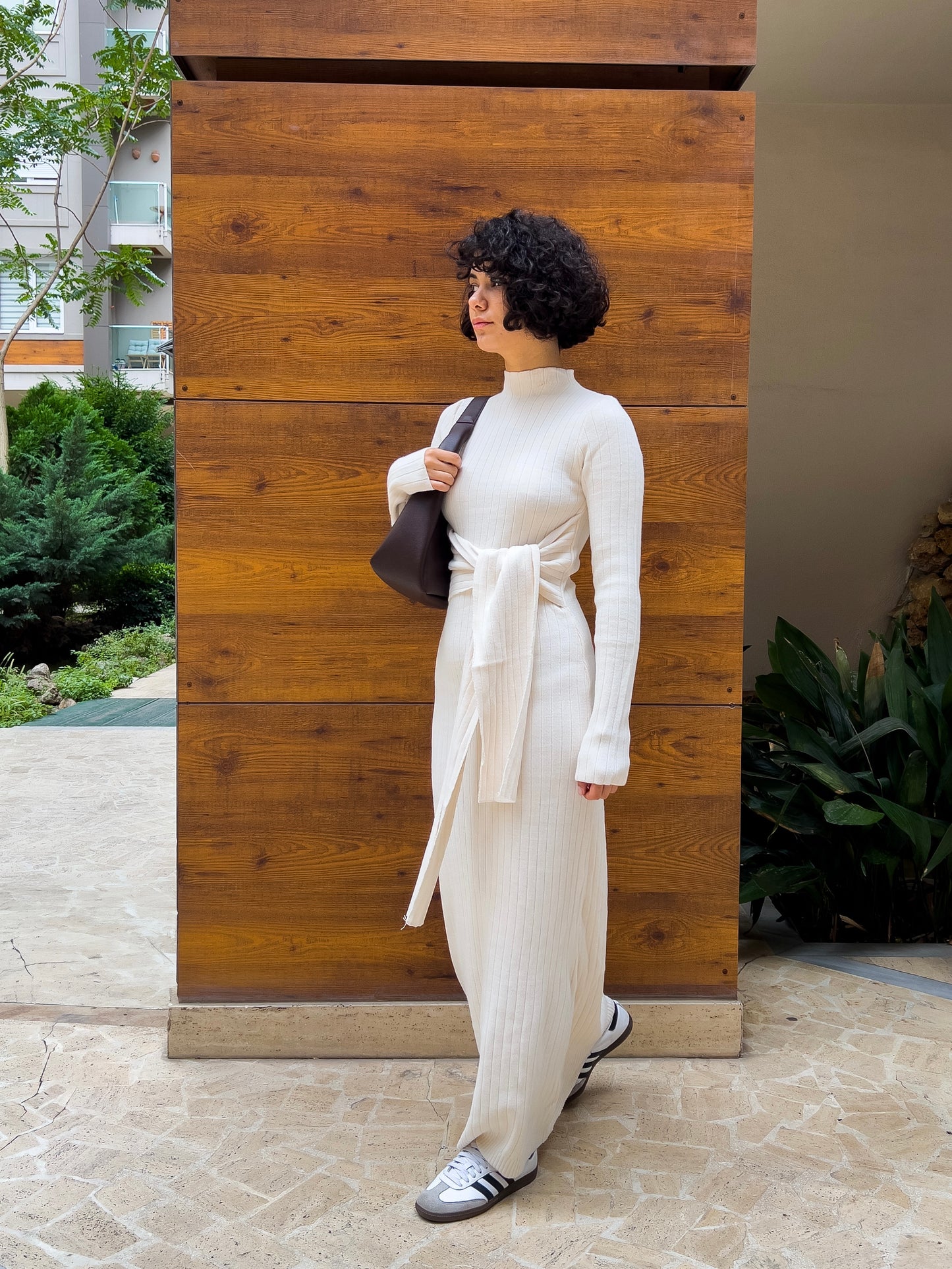 Creamy Wrap Dress
