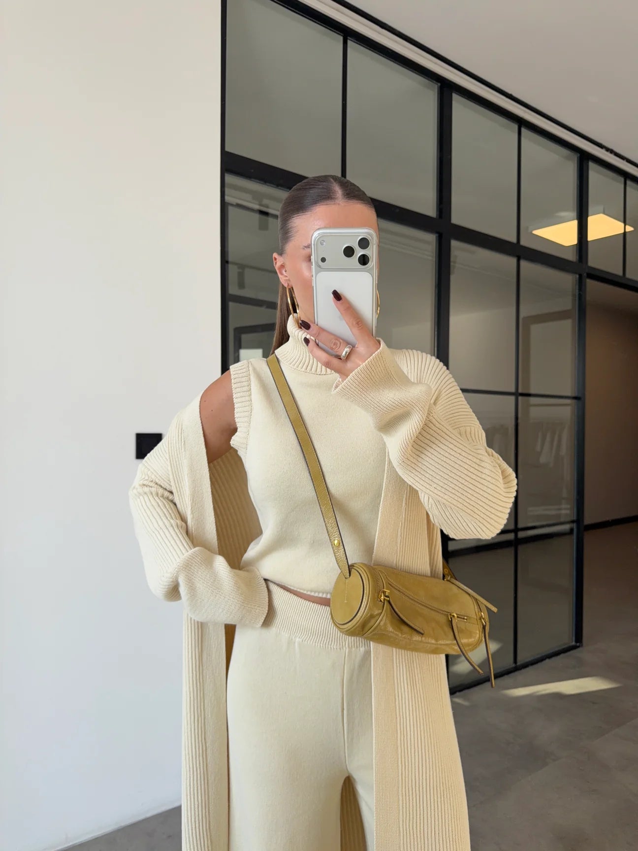 Cream Lounge Knit Set