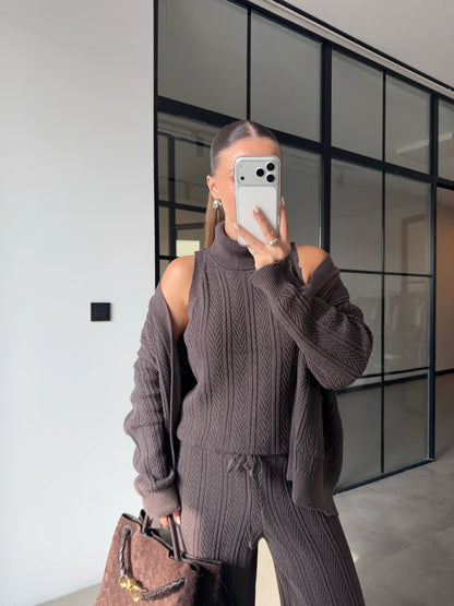 Cocoa Knit Three-Piece Set