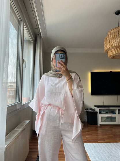 Linen Grace Set in powder pink