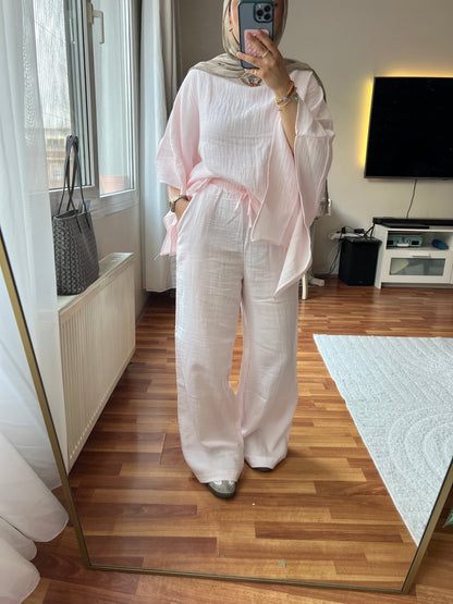 Linen Grace Set in powder pink