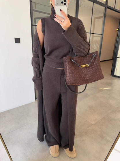 Brown Lounge Knit Set