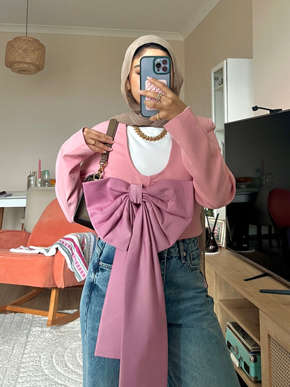 Rosé Bow Blazer