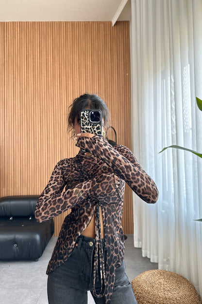 leopard blouse