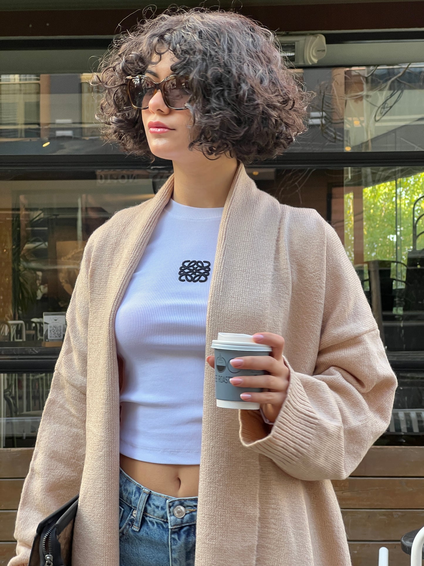 White Ribbed Cotton Top