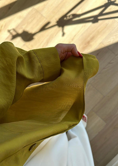 Flowy Modal Shirt – Olive Lime