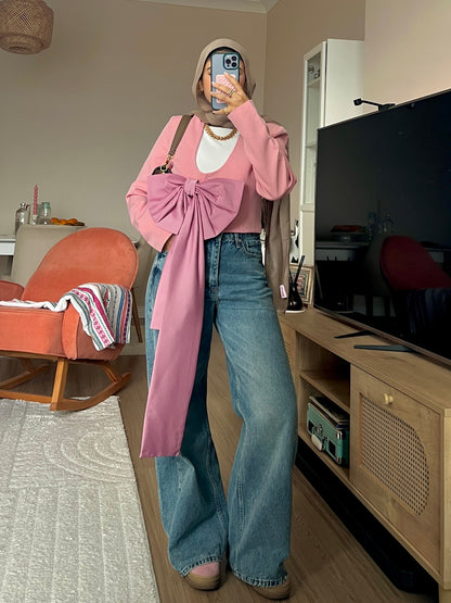 Rosé Bow Blazer