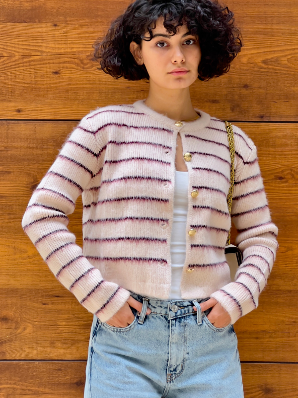 Cozy Striped Cardigan