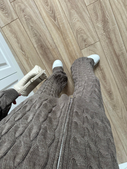 Cable Knit Set in caffe