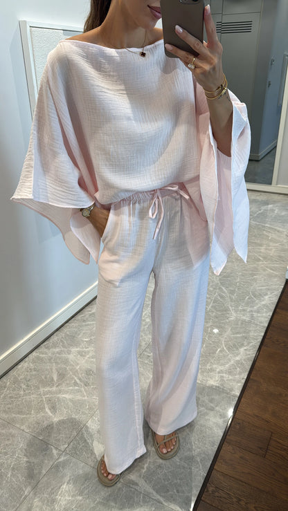 Linen Grace Set in powder pink