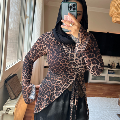 leopard blouse