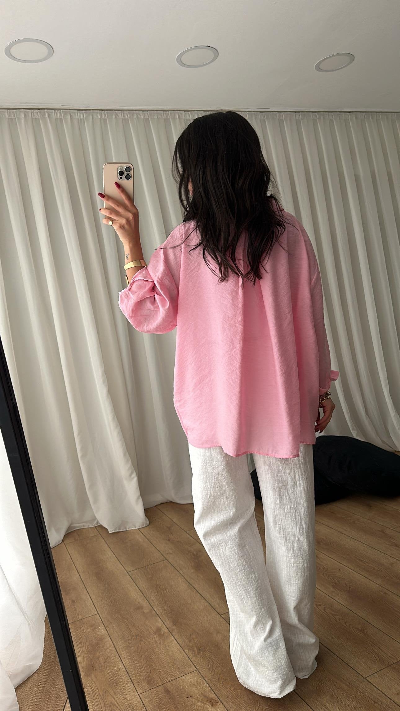 Flowy Modal Shirt – Soft Pink
