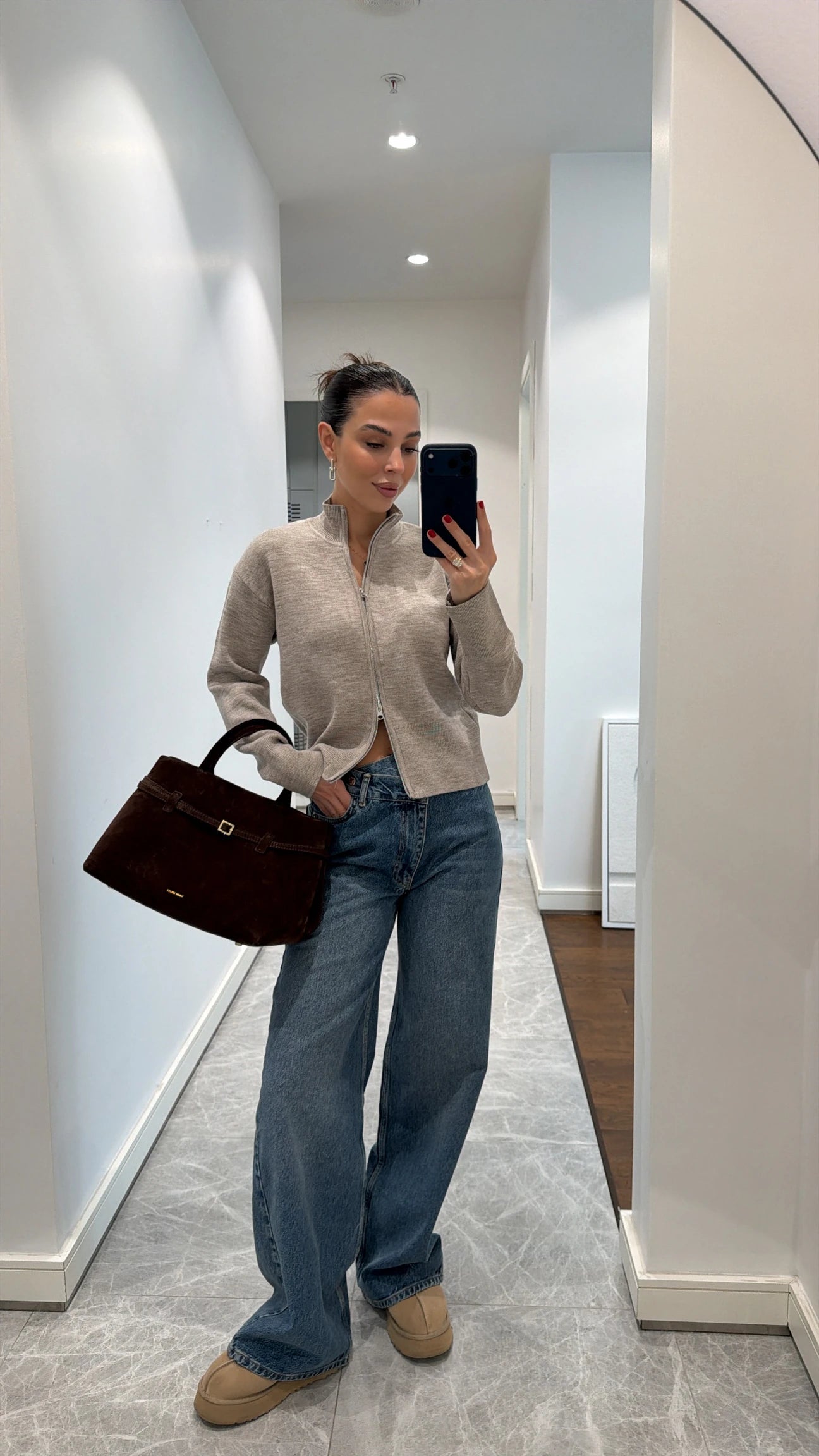 Essential Ribbed Zip Cardigan